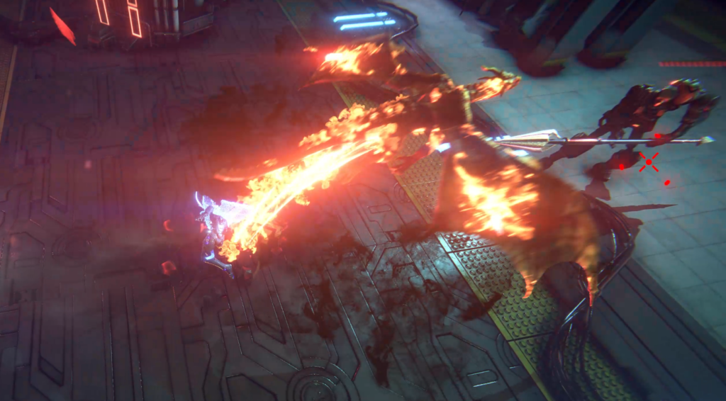 Fragmented Echoes gameplay showing third-person combat